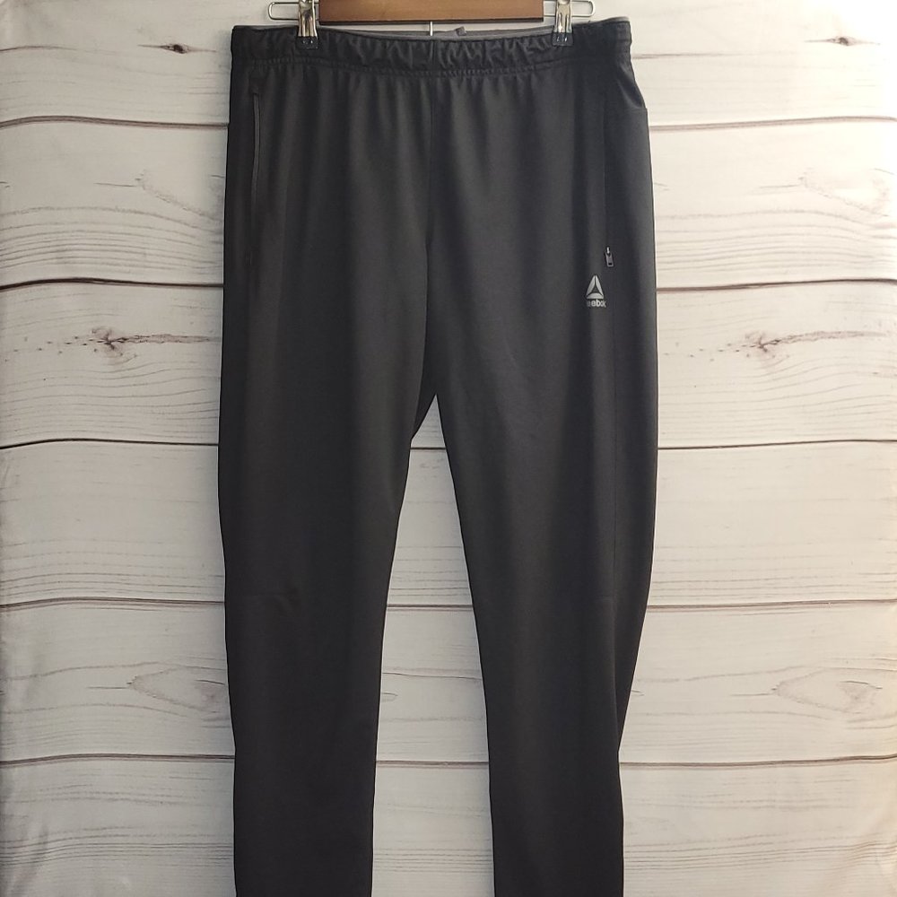Reebok Black Athletic Pants Men’s Large Zip Ankle